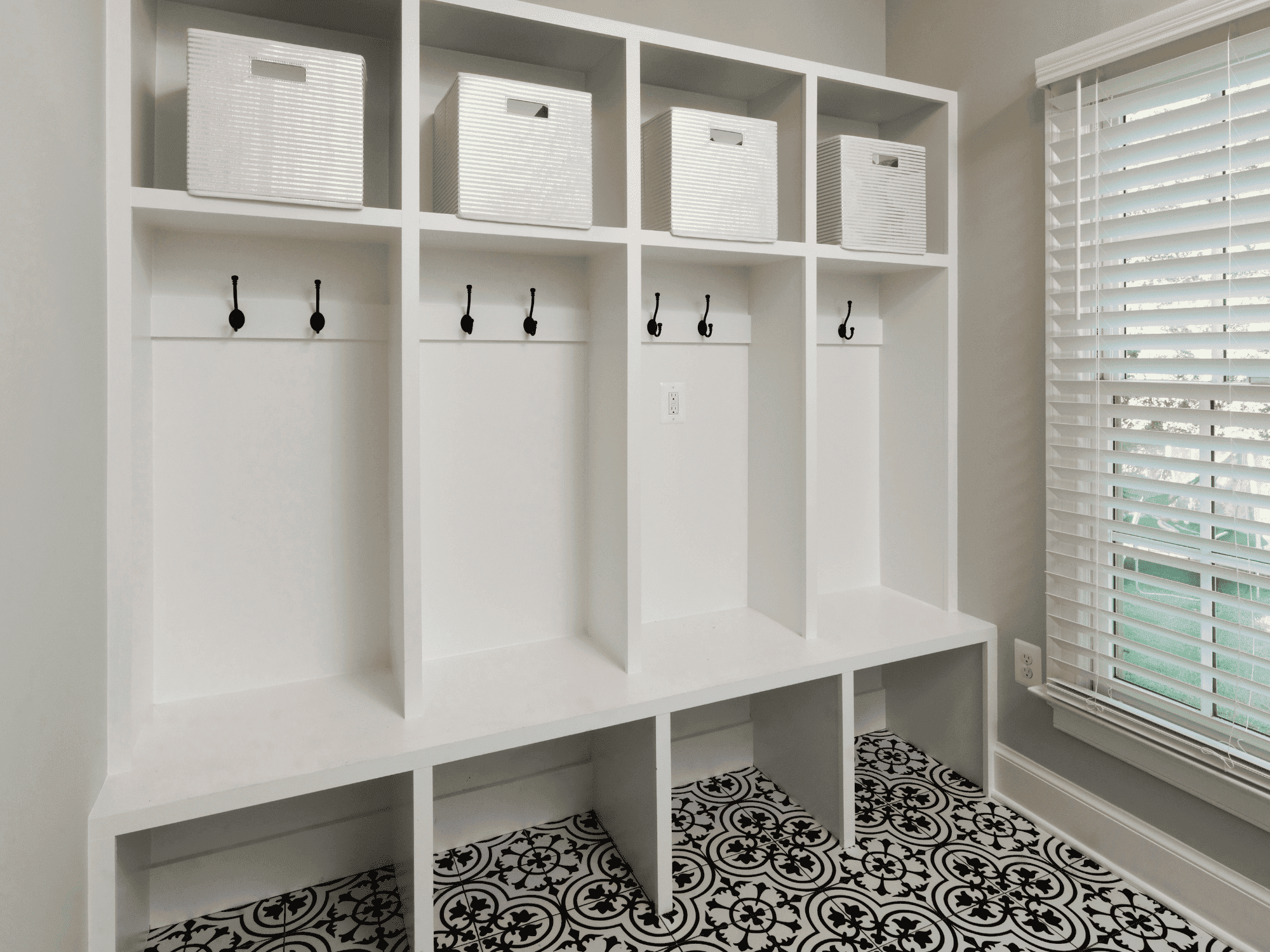 Mudroom Addition with Built in Lockers 