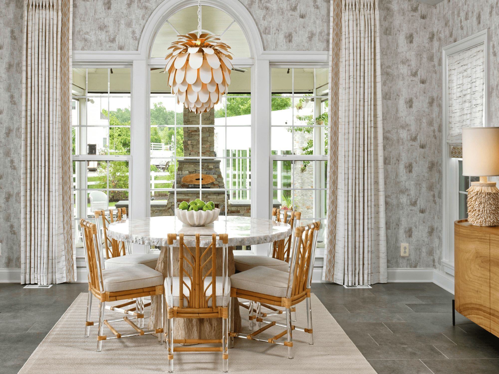 Dining Room Home Addition with Large Windows and Natural Light in DC