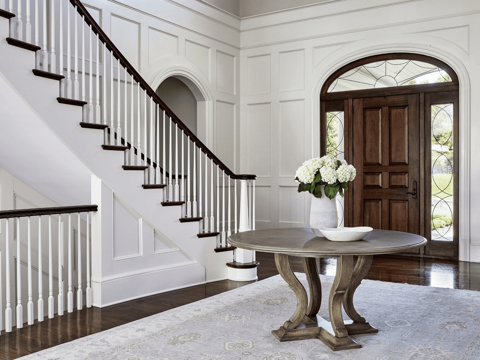 Grand Staircase in the Entry of Washington DC Home Renovation